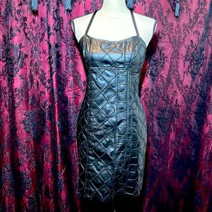 Lip Service black pleather s3x stitch dress. Medium